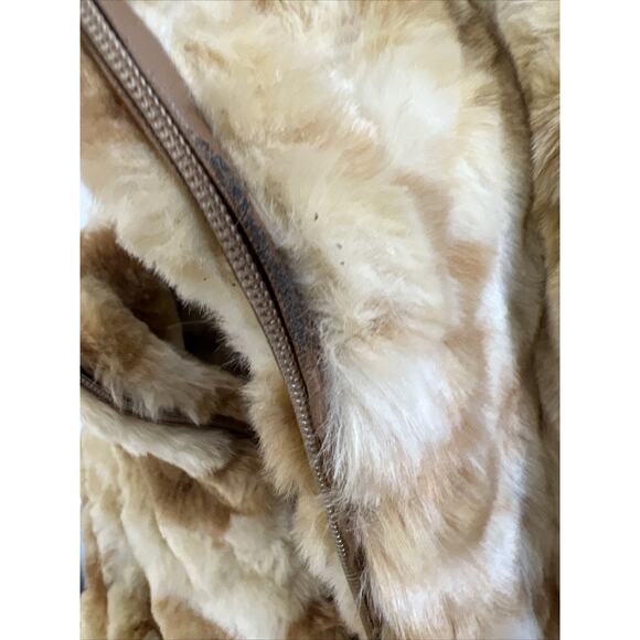 Donna Salyers Fabulous Furs Caramel Cream Color Fox Rabbit Faux Size XL READ - Picture 5 of 16